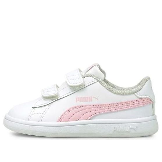 (TD) PUMA Smash v2 Leather Velcro 'White Pink Lady' 365174-28