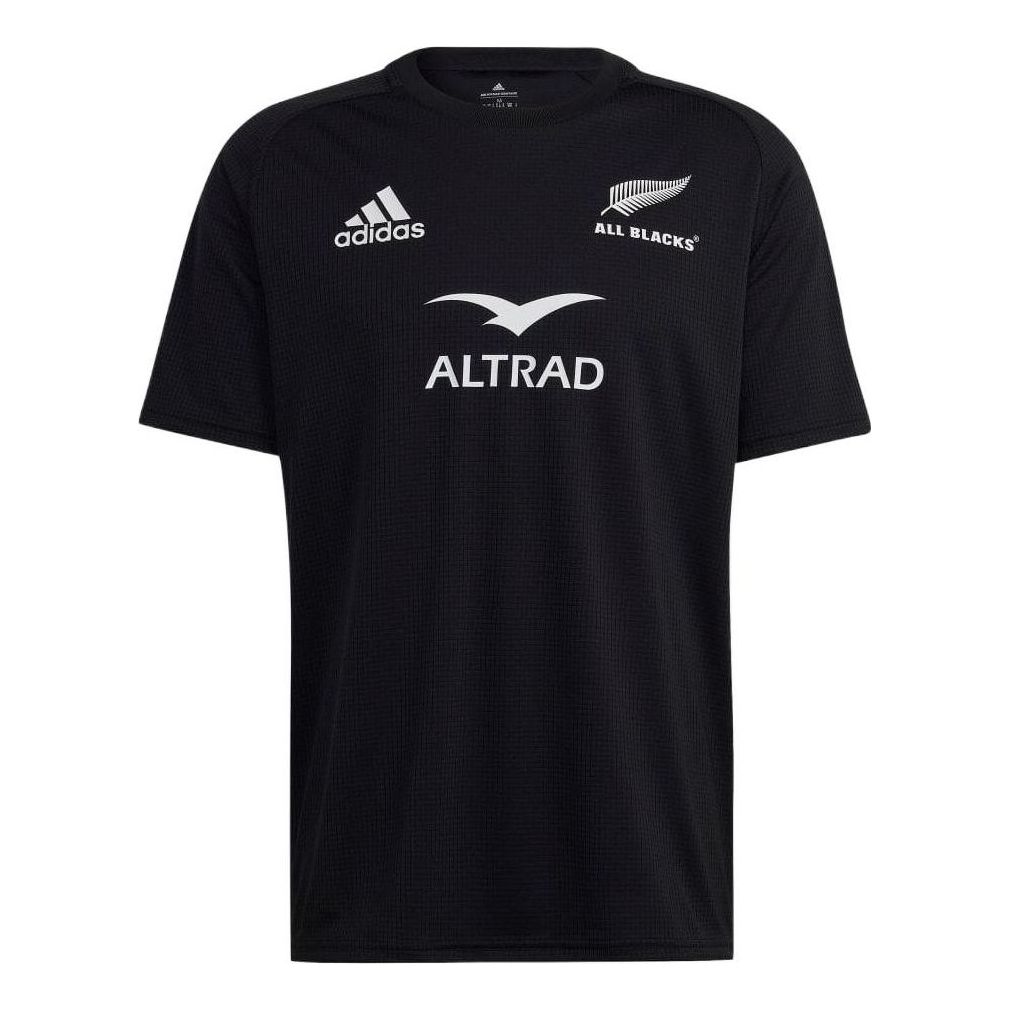 Men's adidas Printing Round Neck Short Sleeve Japanese Version Black T-Shirt HG7332