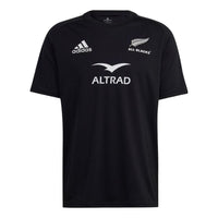 Men's adidas Printing Round Neck Short Sleeve Japanese Version Black T-Shirt HG7332