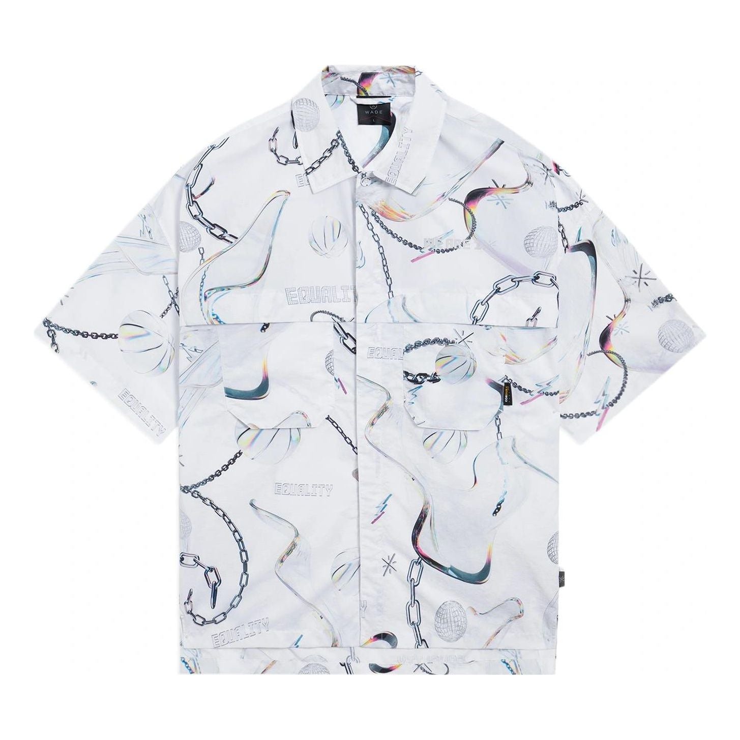 Li-Ning x Glare Way Of Wade Full Version Logo Shirt 'White Grey' ASHS445-1