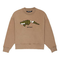 Men's PALM ANGELS Pattern Printing Pullover Khaki PMBA026E20FLE0086255