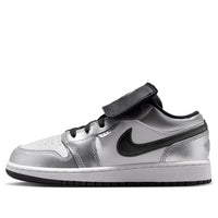 (GS) Air Jordan 1 Low SE 'White Black Metallic Silver' IR2310-100