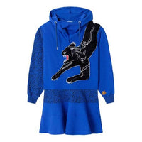 (WMNS) KENZO x Kansaiyamamoto SS21 Crossover Logo Embroidered Pattern Hoodie Blue FB52RO7774MO-71