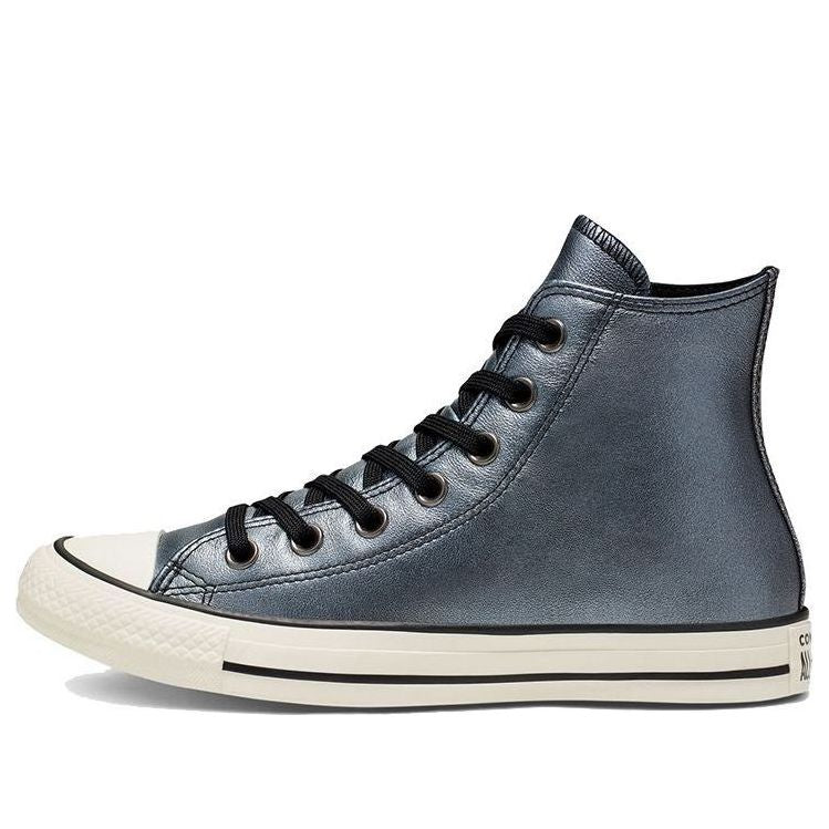 (WMNS) Converse Shiny Metals Chuck Taylor All Star High Top Leather Metal Silver 565823C