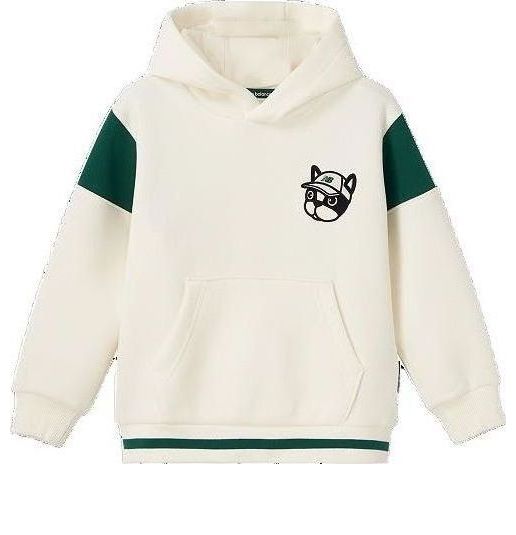 (GS) New Balance Casual Hoodie 'White Green' 7CD12053-IV