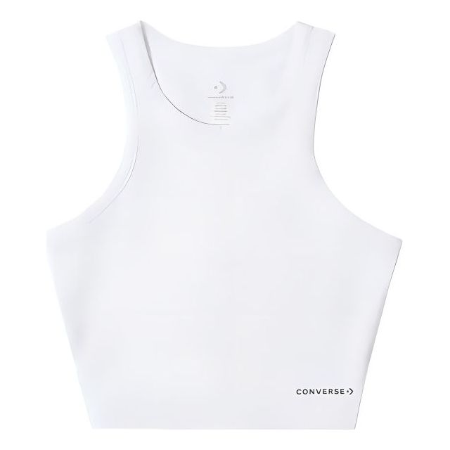 (WMNS) Converse High Neck Knit Tank Top Asia Sizing 'White' 10026502-A02