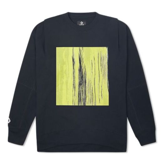 (WMNS) Converse Gender Neutral Converse Shapes Bubble Crewneck Sweatshirt Asia Sizing 'Black' 10021718-A01