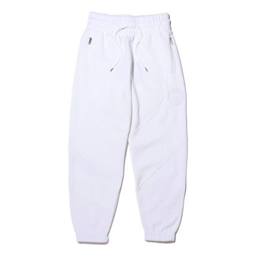 (WMNS) Air Jordan Brand AS WJ PSG FLC Paris Saint-Germain Knit Sports Pants White CQ7213-100