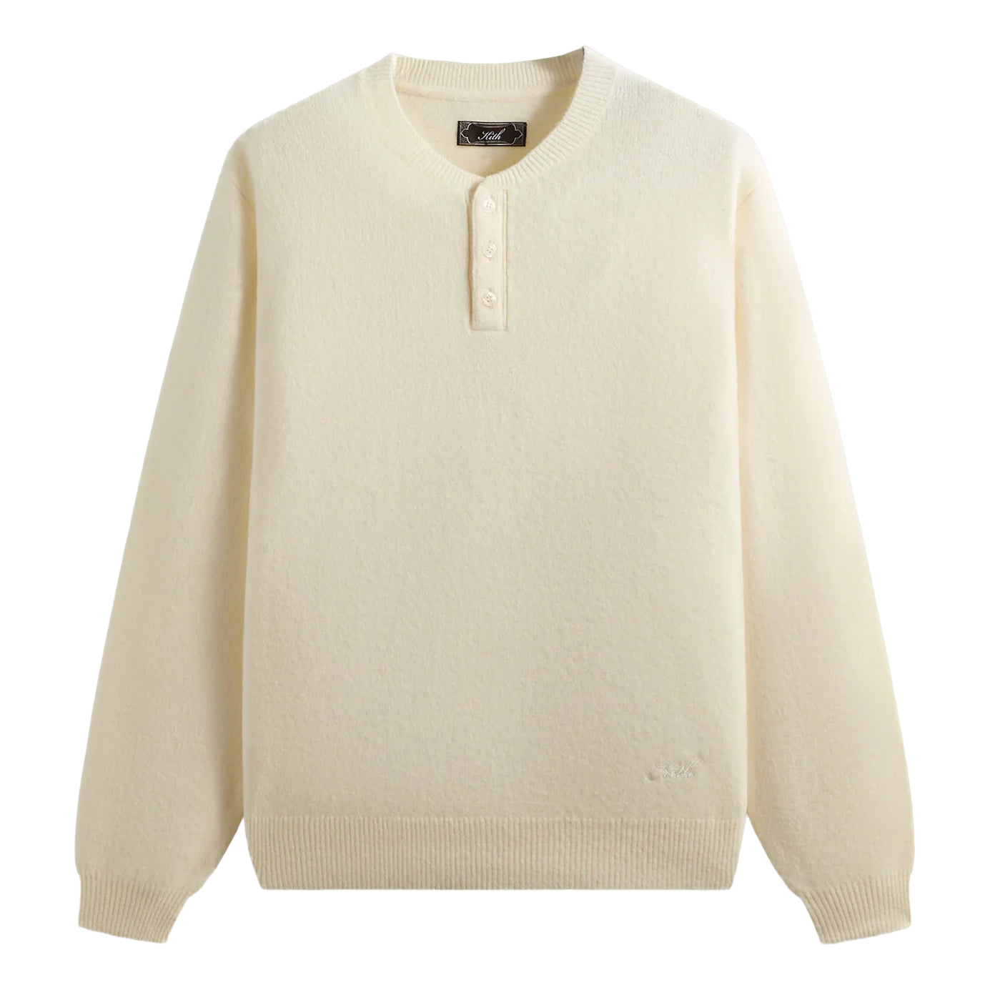 KITH Boucle Harmon Henley Sweater 'Sandrift' KHM034504-104