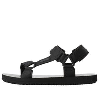 Reebok Expce Wear-Resistant Non-Slip Open Toe Flat Heel Sports Black Sandals CN6480