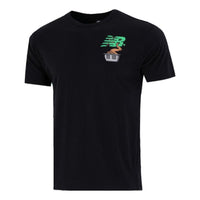 New Balance Essentials Roots T-Shirt Asia Sizing 'Black Green' AMT21567-BK