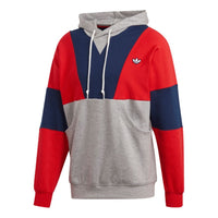 adidas originals Hoody Colorblock Casual Knit Gray Red Blue FM2207