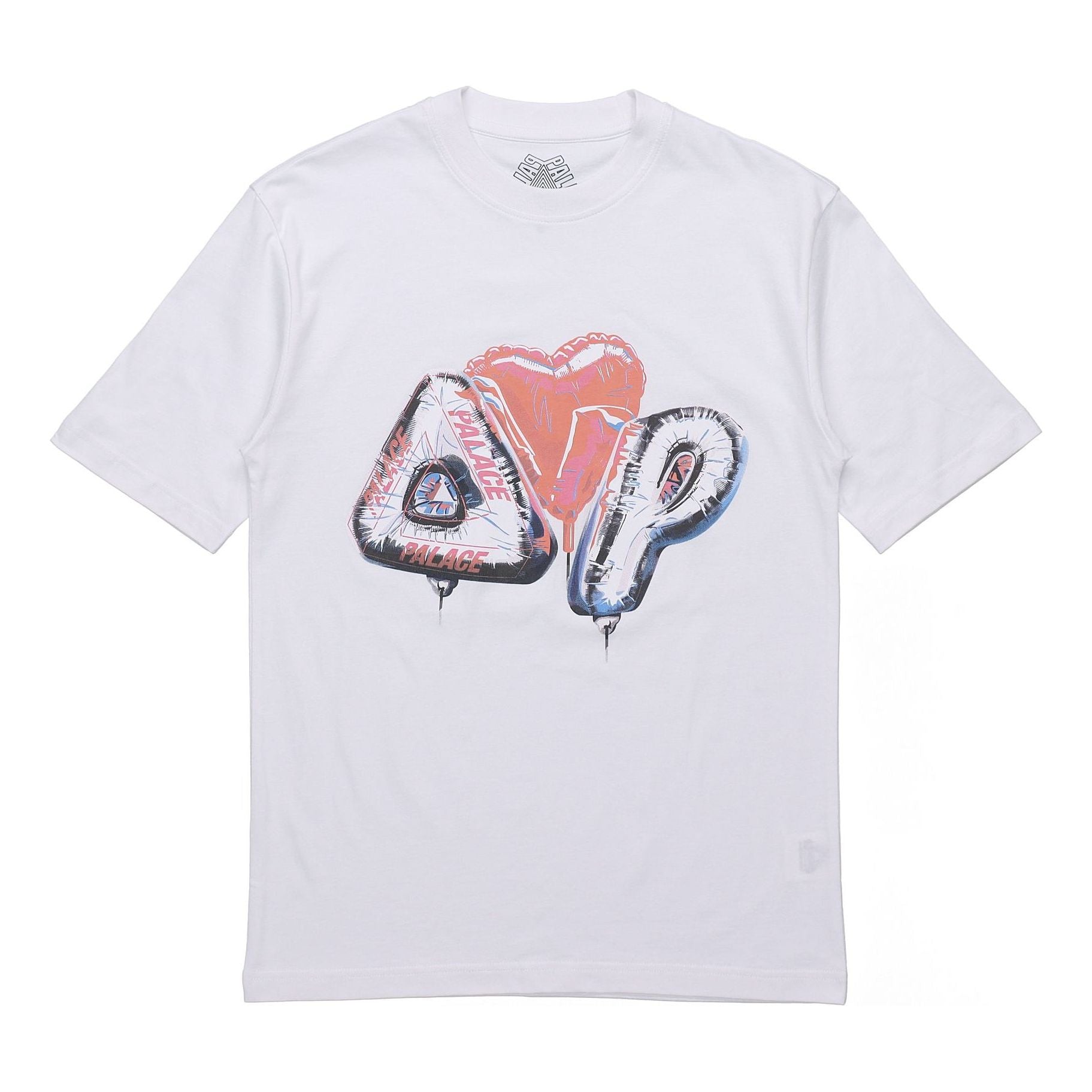 PALACE FW20 Inflator Love Pattern Round Neck Short Sleeve Unisex White P19TS056