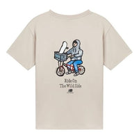 New Balance Graphic Print Tee Asia Sizing 'Beige Blue' AMT12343-GOK