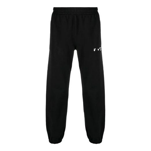 Off-White SS21 Logo Bundle Feet Sports Pants Version Black OMCH030S21FLE0021001