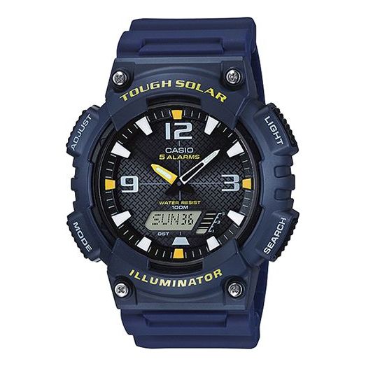 CASIO Waterproof Sports Solar Powered Quartz Mens Blue Analog/Digital Combo AQ-S810W-2A