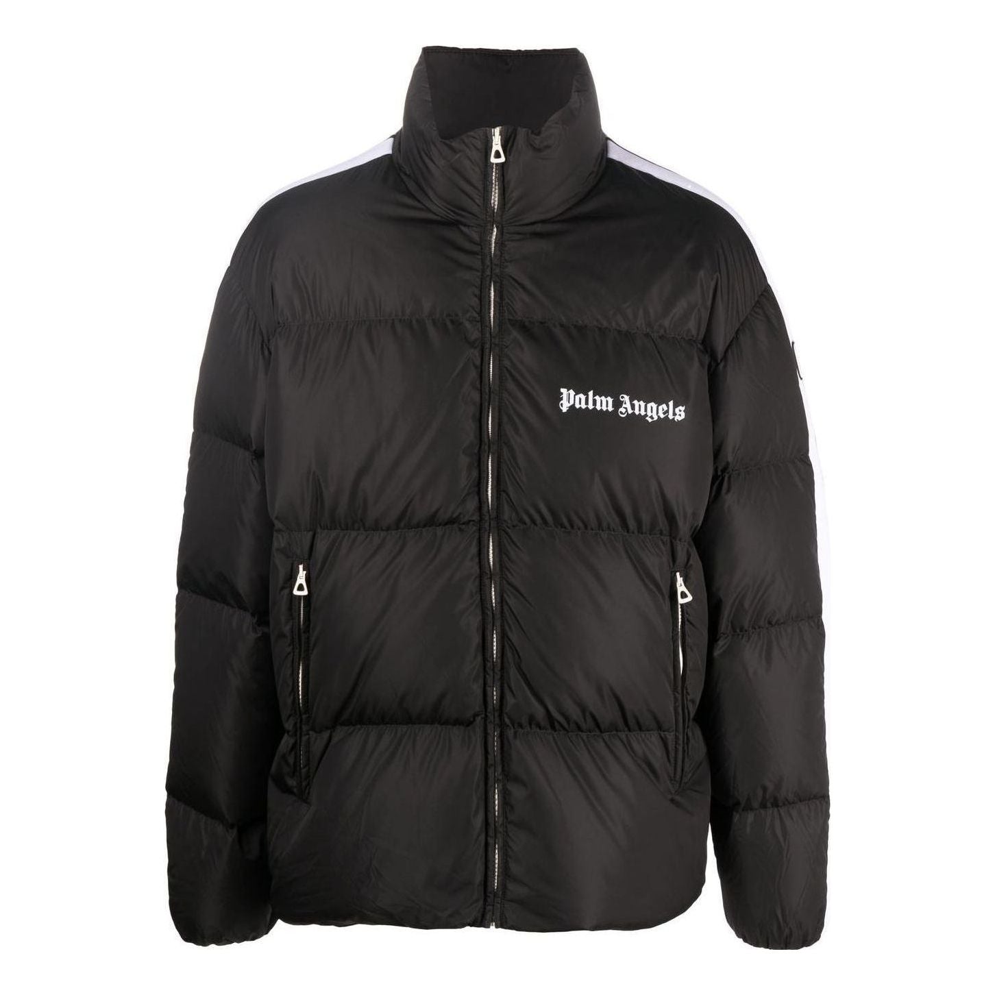 Palm Angels FW22 Classic Track Down Jacket 'Black White' PMED019F22FAB0011001