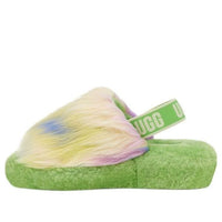 (WMNS) UGG Fluff Yeah Slide Tie Dye Slipper 'Green' 1117326-APL