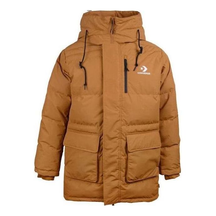 Converse Mid-Length Down Fill Puffer Jacket Asia Sizing 'Wheat' 10019323-A01
