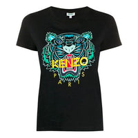 KENZO SS20 Tiger Head Printing Short Sleeve Black FA5-2TS721-4YB-99