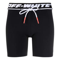 (WMNS) Off-White Logo-Waistband Running Shorts 'Black' OWVH025C99JER0011000
