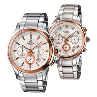 CASIO General EDIFICE & SHEEN Japan / South Korea Fashion Couple White Analog EF-530P-7A&SHN-5003PS-7A
