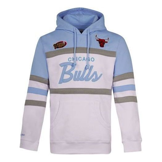 Mitchell & Ness x Chicago Bulls Head Coach Pullover Hoodie 'Blue White' FPHDSC19029-CBUWHLB