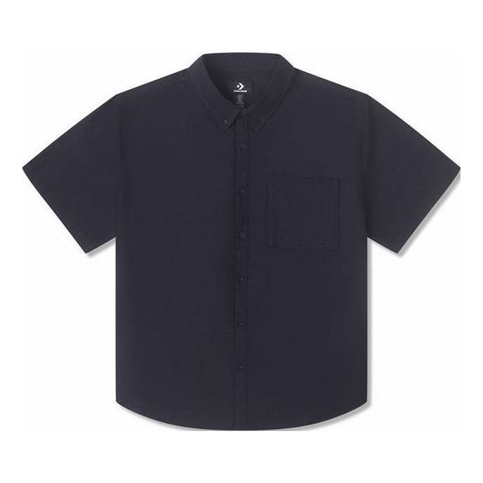 Converse Short Sleeve Basic Woven Shirt Asia Sizing 'Black' 10025290-A01