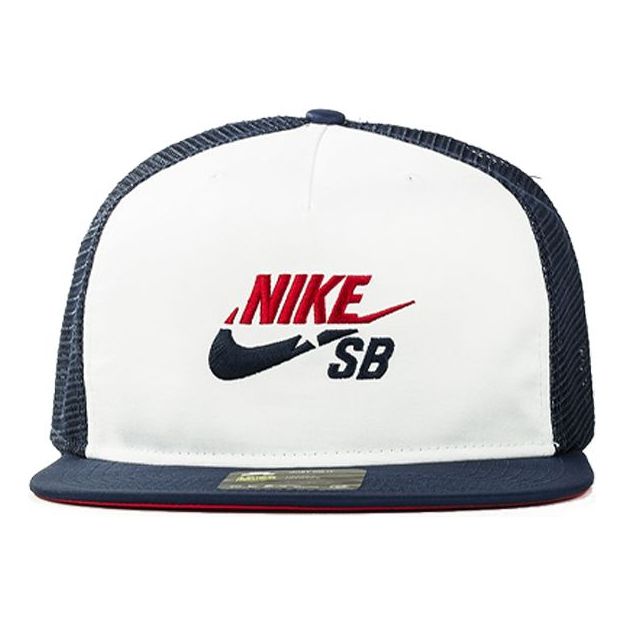 Nike SB Trucker Adjustable Hat 'White Blue' 877113-100