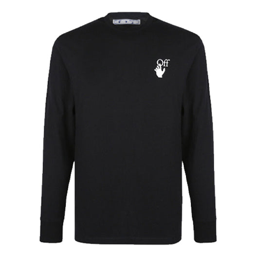 Off-White Logo Printing Round Neck Long Sleeves Ordinary Version Black 0MAB001F20FAB0061001