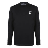 Off-White Logo Printing Round Neck Long Sleeves Ordinary Version Black 0MAB001F20FAB0061001