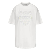 KENZO SS21 Classic Tiger Head Pure Cotton Short Sleeve White FB52TS9724YG-01
