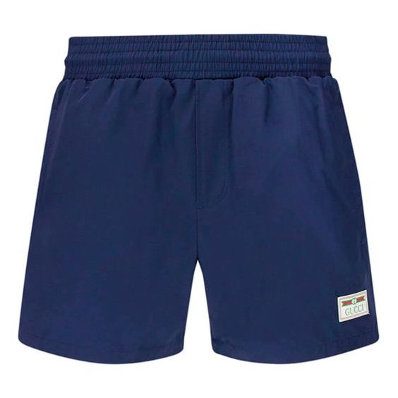 Gucci Ribbon Waterproof Nylon Swimsuit Shorts For Men Navy 599585-XHAB7-4728