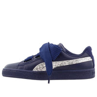 (WMNS) PUMA Basket Heart Glitter Casual Sneakers Blue 364078-06