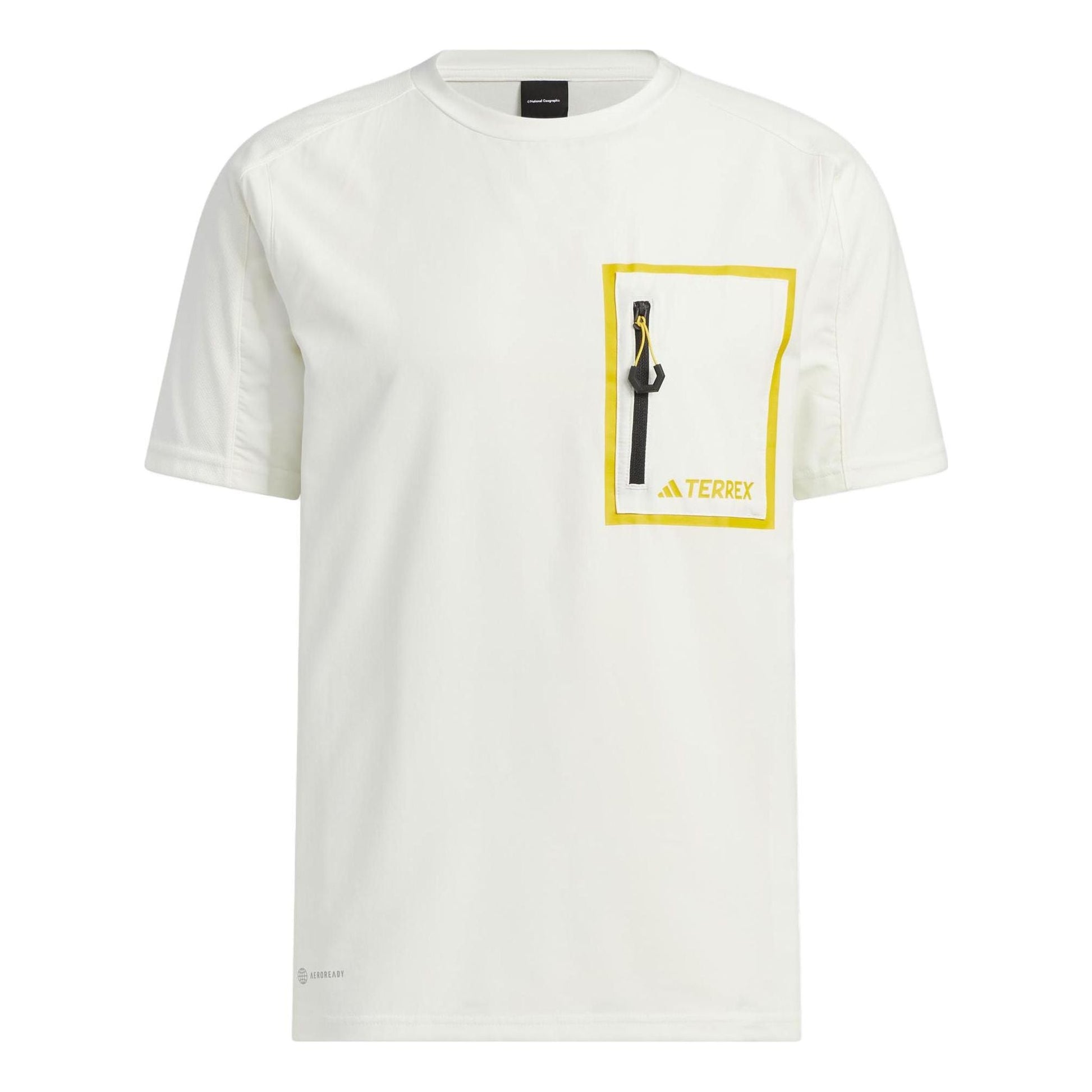 adidas Natgeo T-Shirt Asia Sizing 'White Yellow Black' IC1987