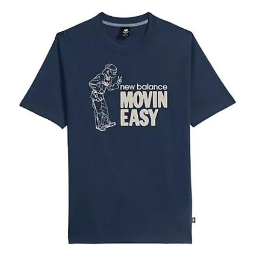 New Balance Movin Easy T-Shirt Asia Sizing 'Navy' MT33903-NNY