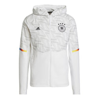 adidas Germany Game Day Full-Zip Travel Hoodie 'White' IC4377