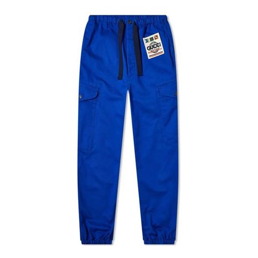 Gucci Logo Pattern Cargo Long Pants Blue 591054-ZADBP-4133