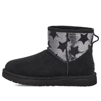 (WMNS) UGG Classic Mini Sequin Stars Star Black 1109441-BLK