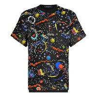 LOUIS VUITTON SS21 Printing Round Neck Short Sleeve Black 1A8M7V