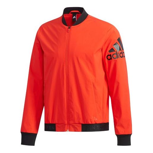 adidas Logo Printing aviator Jacket Red DW4618