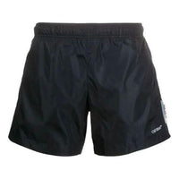 Off-White Logo Applique Sports Swimming Trunks Men's Black OMFA003F20FAB0011001