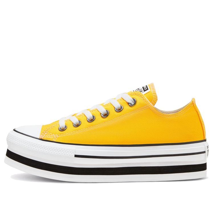 (WMNS) Converse Everyday Platform Chuck Taylor All Star Thick Sole Yellow White Sneakers 'Yellow White' 567998C