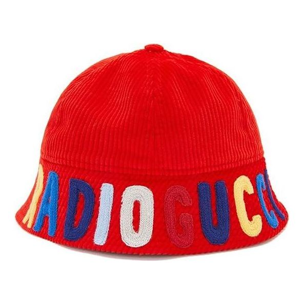 (PS) Gucci Ribbed Velvet Hat With Radio 'Red' 631457-4HM55-6500