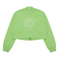 (WMNS) ASICS x Rick and Morty Crossover Retro Sports Half Turtleneck Pullover Light Green Hoodie 2202A038-300