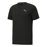 PUMA Running Heather Short Sleece T-shirt 'Black' 520610-01