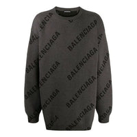 Balenciaga Intarsia Knit Logo Jumper 'Grey' 625970T31781262