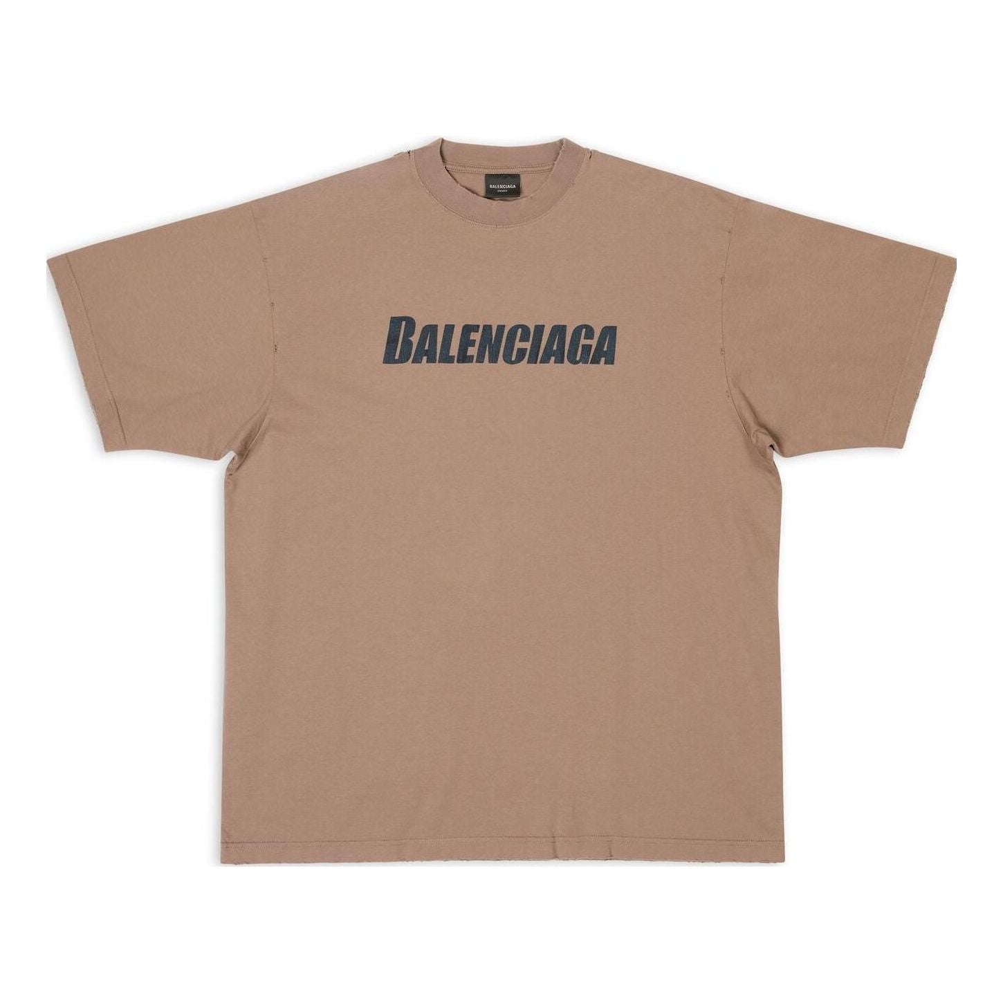 Balenciaga Caps T-shirt Boxy Fit 'Tan' 651795TNVL17761
