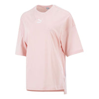 (WMNS) PUMA Running Breathable Fabric CasualSport Round NeckShort Sleeve PinkRed 534149-36