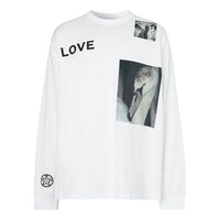 Men's Burberry Alphabet Printing Cotton Long Sleeves White 8031884